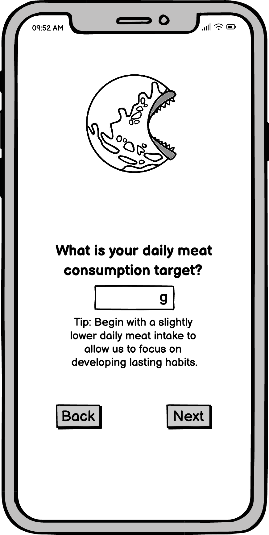 Wireframe Sign Up - Goal with Tip